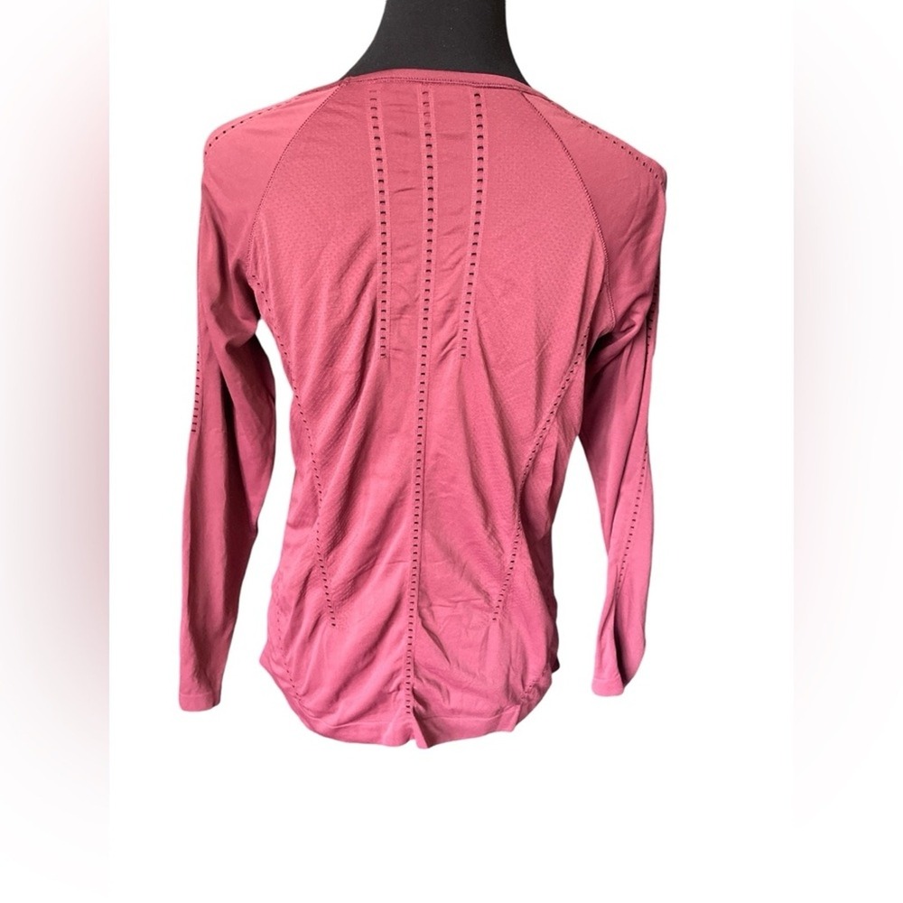 Athleta Foothill Seamless Long Sleeve Top, Dark Garnet, Medium, Unstinkable - Picture 5 of 7